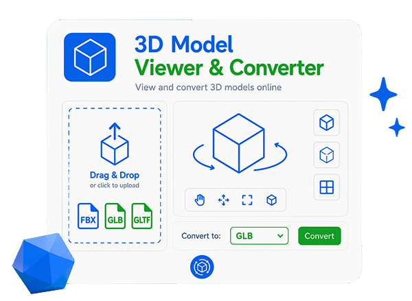 Просмотр и конвертация 3D моделей онлайн (FBX, GLB, GLTF, OBJ)