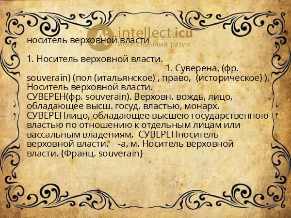 носитель верховной власти