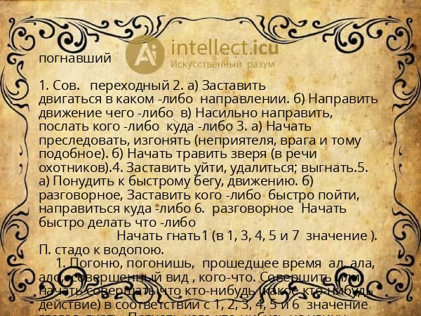 погнавший