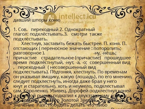 давший шпоры коню