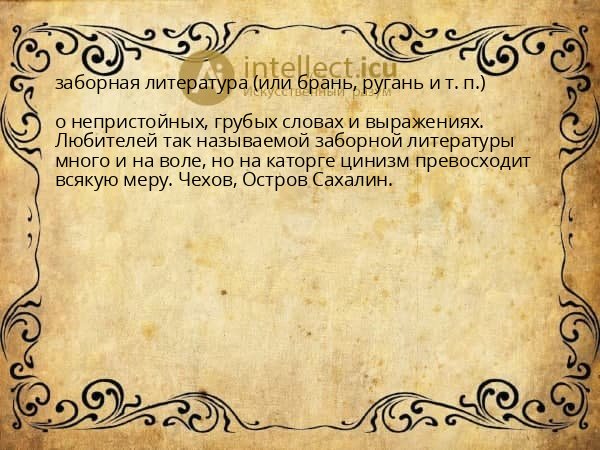 заборная литература (или брань, ругань и т. п.)