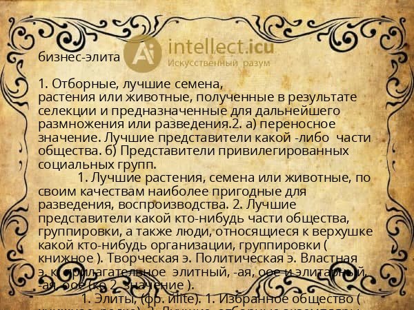 бизнес-элита