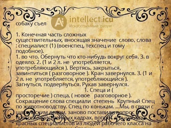 собаку съел