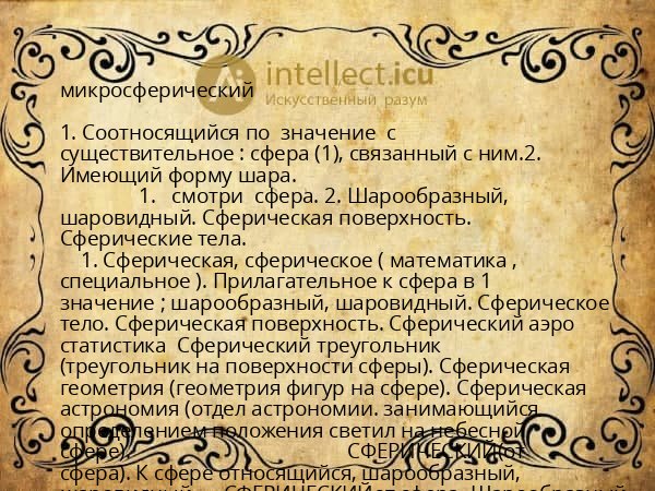 микросферический