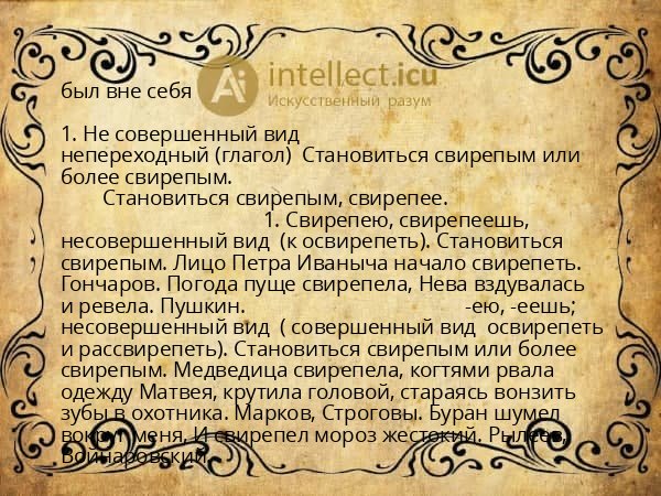 был вне себя