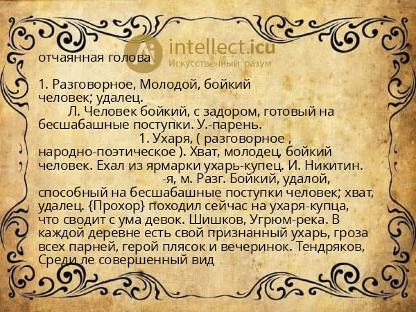 отчаянная голова