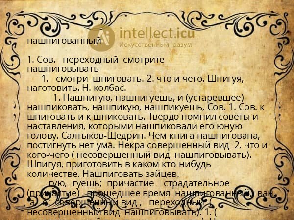 нашпигованный