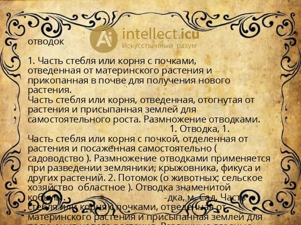 Часть стебля, присыпанная землей для самостоятельного роста 7 букв - Кроссворд