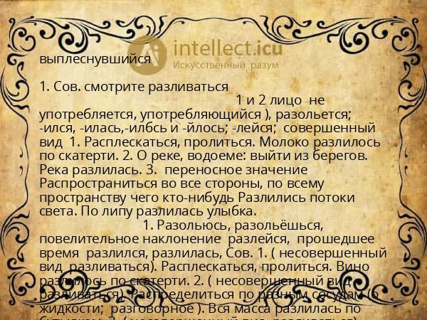 выплеснувшийся