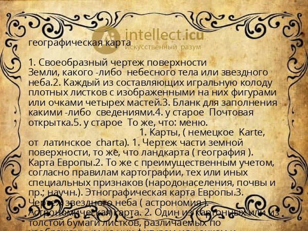 географическая карта