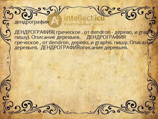 дендрография