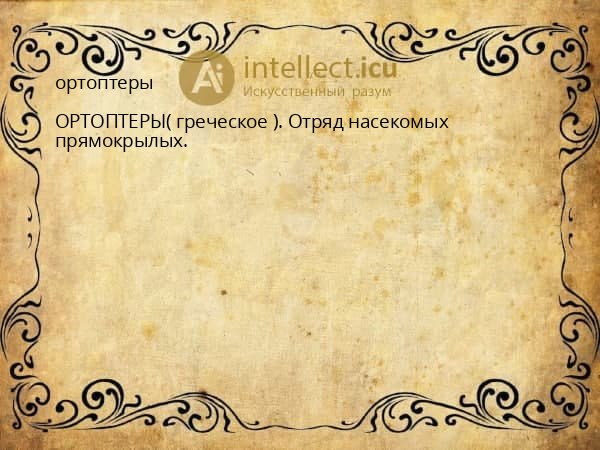 ортоптеры