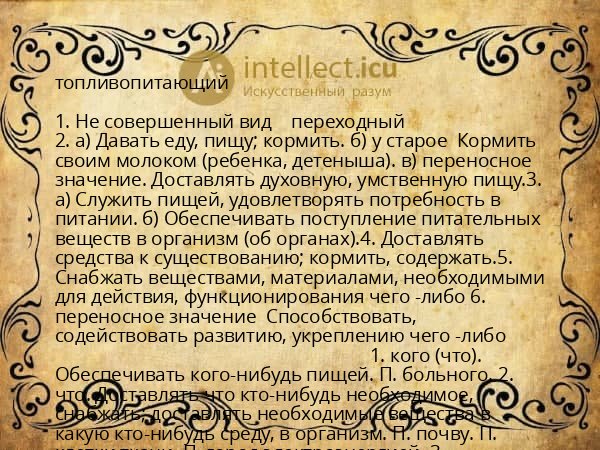 топливопитающий
