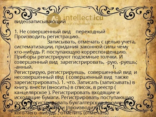 видеозаписывающий