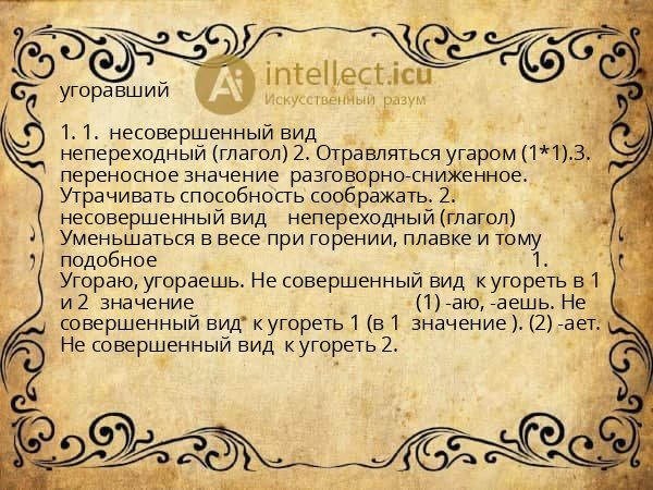 угоравший