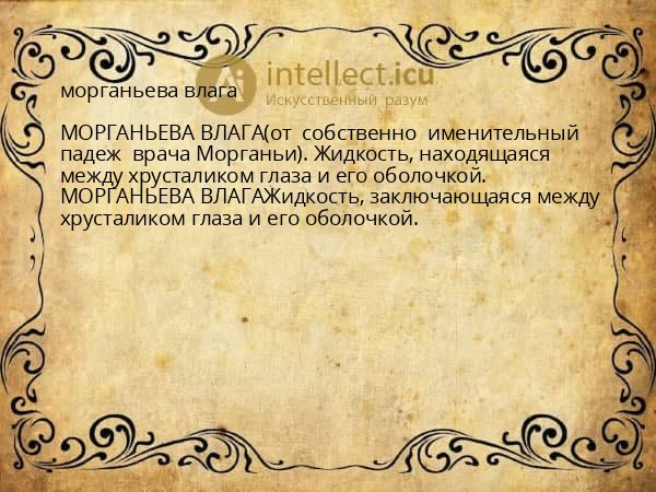морганьева влага