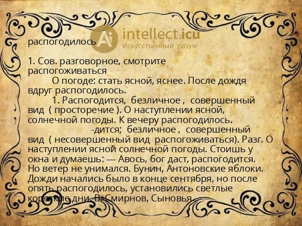 распогодилось