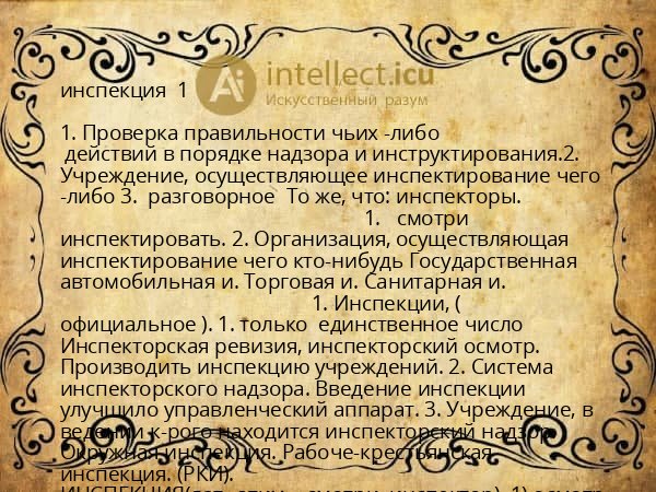 инспекция  1