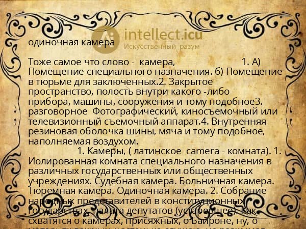 одиночная камера