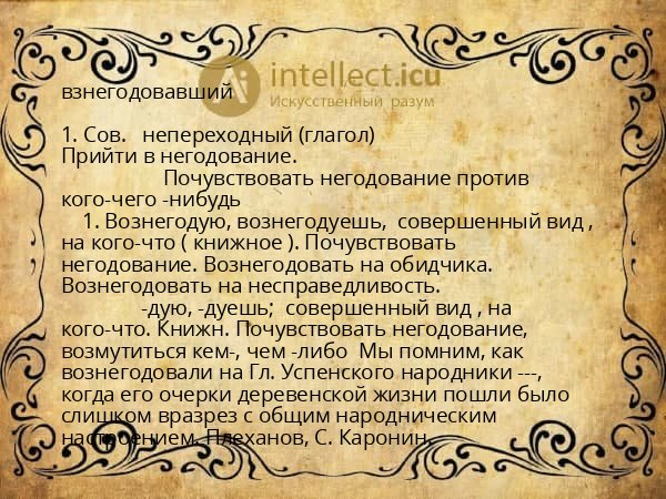 взнегодовавший