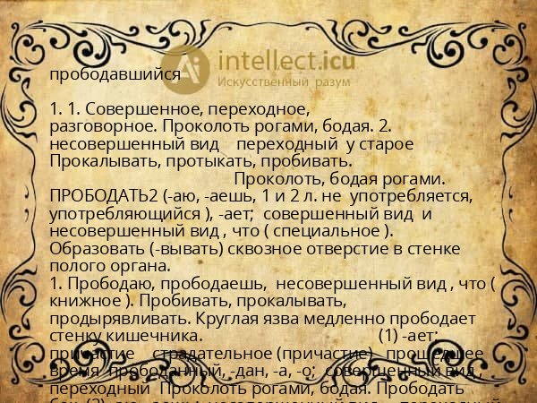 прободавшийся