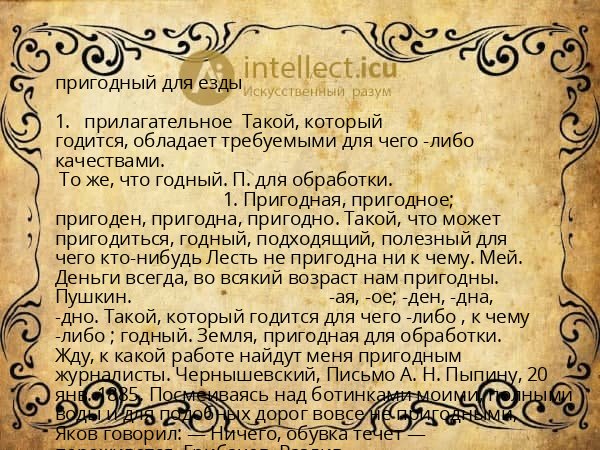 пригодный для езды