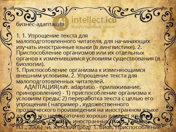 бизнес-адаптация