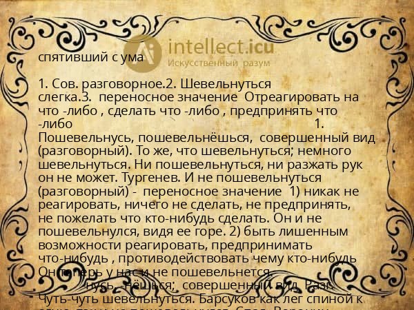 спятивший с ума