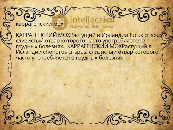 каррагенский мох