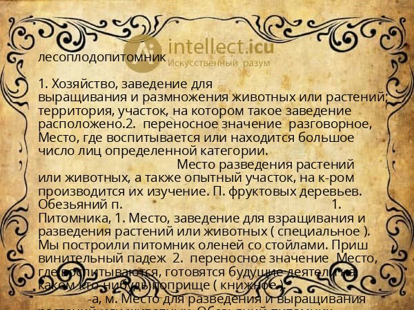 лесоплодопитомник