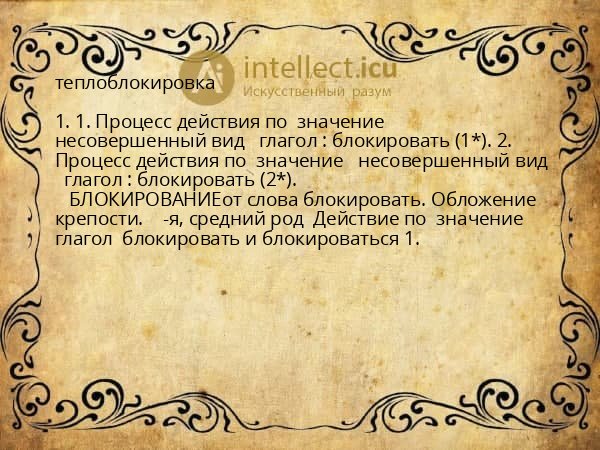 теплоблокировка