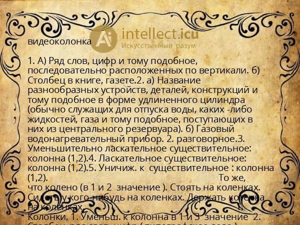 видеоколонка