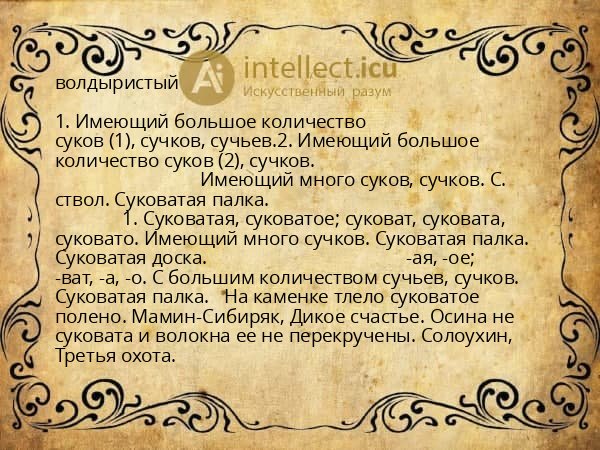 волдыристый