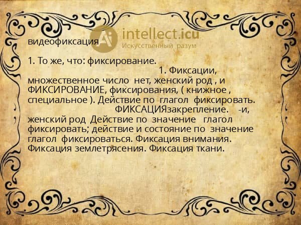 видеофиксация