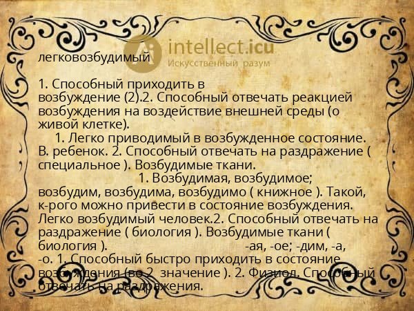 легковозбудимый