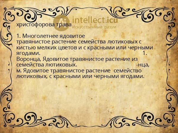 христофорова трава