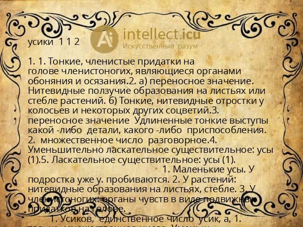 усики  1 1 2