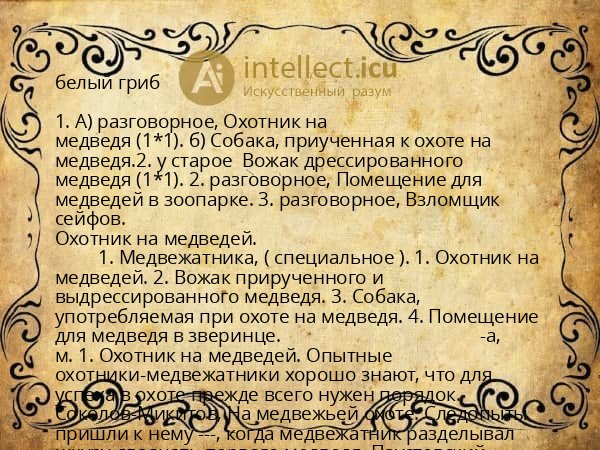 белый гриб
