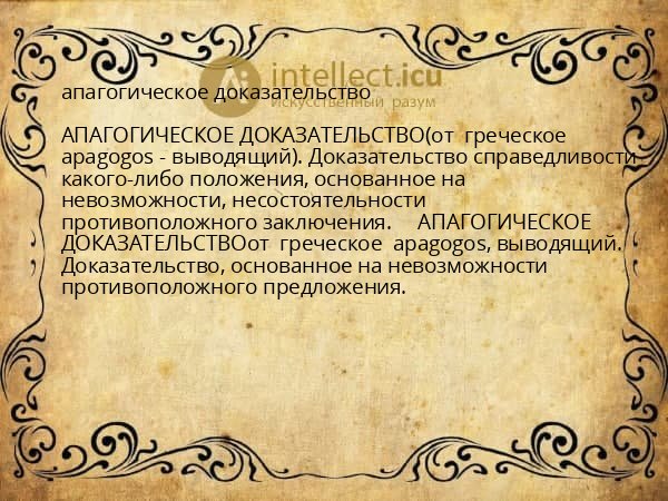апагогическое доказательство