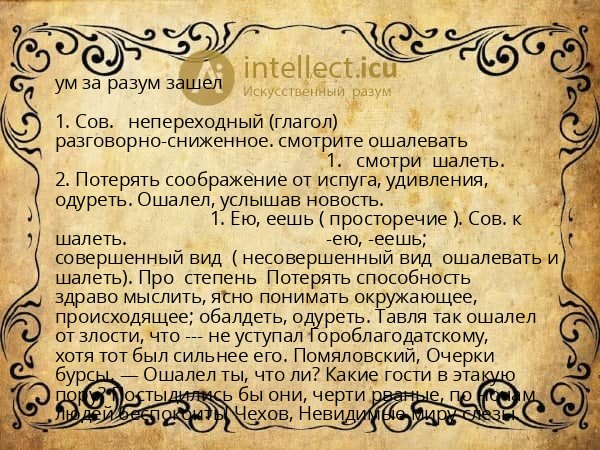 ум за разум зашел