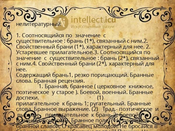 нелитературный