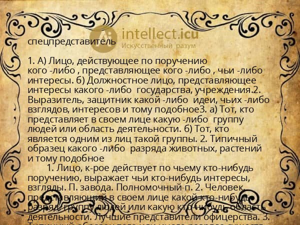 спецпредставитель