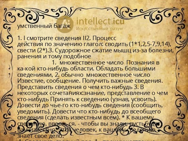 умственный багаж