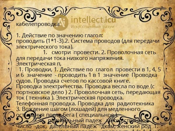 кабелепроводка