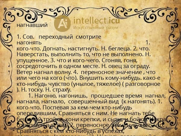 нагнавший