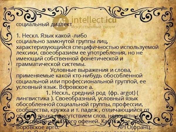 социальный диалект