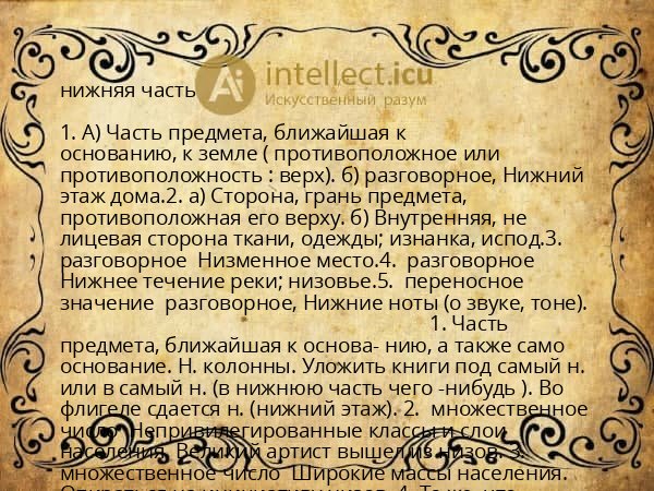 нижняя часть