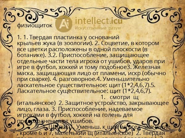 физиощиток