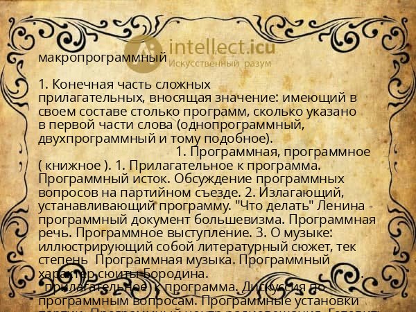 макропрограммный