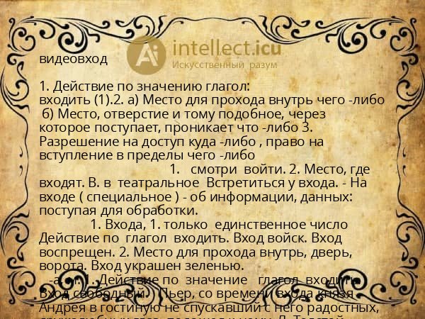видеовход